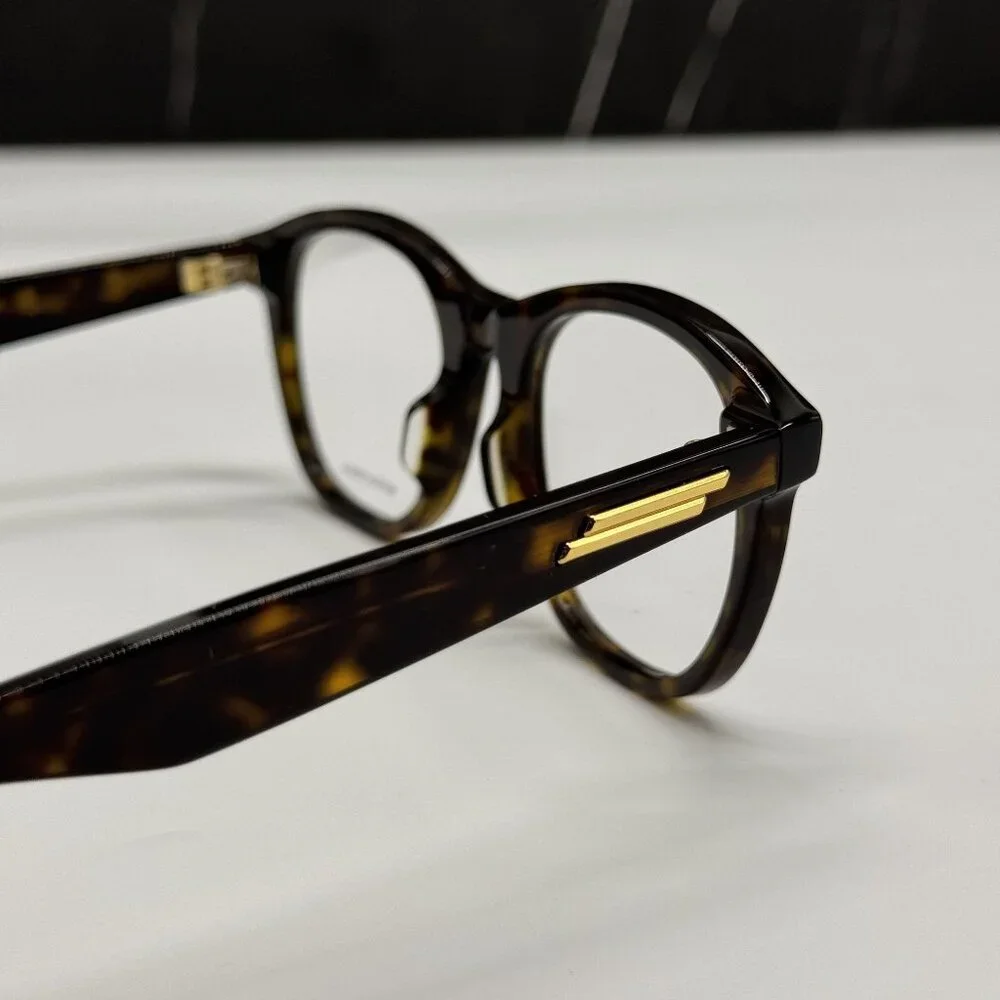 NEW BOTTEGA VENETA BV1130OA 002 HAVANA ROUND WOMEN EYEGLASSES